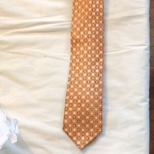 GEORGE Elegant Gold Patterned Men's Silk Tie